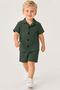 Children's Waffle Fabric Short Sleeve Shirt and Shorts Set 2-Piece Summer Bottom Top 1-5 Years Old - 4