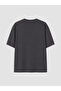 Anthracite Relax Fit Crew Neck Printed Men's T-Shirt - 6