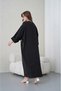 Women's Embroidered Linen Bat Sleeve Wide Fit Long Dress - 6