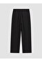 Özmarka New Season Black Women's Trousers with Elastic Waist - 6