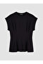 Black Plus Size Pleated Detailed Blouse