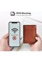 محفظة رجالية من الجلد الطبيعي من VALENCHI مع خاصية حجب RFID، تصميم نحيف ثلاثي الطيات مع 7 فتحات للبطاقات ونافذة للهوية ومكانين للنقود - 2