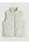 High Collar Women's Puffer Vest - 5