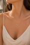 Cat in the Moonlight Steel Necklace (Gold Color) - 2