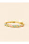 Pastel Mine Flower Patterned Gold Women's Handcuff Bracelet Blue&Pink - 2