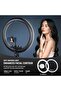 Professional 18 Inch Ring Light with Tripod Stand Holder, 45W Remote Shutter App Control, Vid - 2