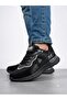 Men's black orthopedic lightweight sole daily sneaker walking shoes