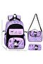 Girl's School Bag 3-Piece Lunchbox and Pencil Case Set with Cute Character Theme - 5
