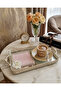 Pink Velvet Textured (Single Layer) Luxury Waterway Stone Brown, Cocktail Presentation Cover, 1 Piece