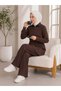 Women's Zehra Dress Modal Fabric Comfortable Fit Two-Piece Islamic Tunic Set Bottom Top Zippered Pants with Pockets Wide Legs Elastic Waist - 2