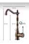 Rustic Model Premium Luxury Kitchen Sink Faucet Complete Brass Material White Color with Dual Water Inlets - 3