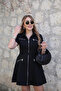 Women's short sleeve collared front zippered and pocketed short modal dress - 2