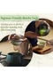 8 Piece Ceramic Bamboo Matcha Tea Set Whisk Bowl Sifter Home Tea Ceremony Gift Blue - 4