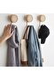 Four - pc wooden suction cup hooks for bathrooms; easy - to - use, reusable wall - mounted hooks; no drilling required for bathroom and kitchen... - 3