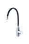 Kitchen sink faucet with flexible spout, 360° rotation, and water-saving filter.