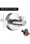 4-Piece 6*6 cm Silver Stainless Steel Strong Vacuum Suction Cup Wall Hooks - 4