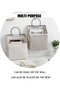 Set of 2 Wall-Mounted Cotton & Linen Storage Bags Desk Organizers, Plant Baskets for Kitchen Bedroom Living Room - 3