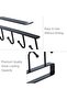 Wrought iron storage cabinets, multi-functional storage racks, hooks, wardrobe end racks, nail-free kitchen cabinets - 3