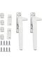Two-piece window handle lock - child safety window lock, suitable for sliding windows and doors - white