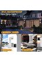 4-Pack IP65 Waterproof LED Solar Wall Lights, Top & Bottom Outdoor Decorative Illumination for Courtyard, Stairs & Fence - 4