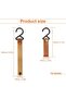12 Clothes Hooks - Wardrobe Hooks (Leather Rings) - For Hanging Clothes - Camping Hooks - Suitable for Kitchens and Bathrooms - 6