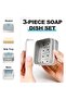 Two-piece portable travel soap dish set, aluminum soap dish with drain rack, waterproof bathroom soap dish. - 4