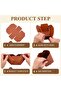 2-Piece Set Desktop Pen Holder - Brown Leather Multifunctional Pen Holder, Makeup Brush, Remote Control & Storage Box Organizer - 5
