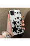 iPhone 11 Compatible High Quality Flat Print Black Star Pattern Cool Silicone Phone Case