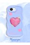 iPhone 16E/17E Compatible Silicone Phone Case with Sweet Pink Heart Motifs, Available in Three Color Options