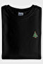 Christmas Tree Patterned Black T-Shirt - 3