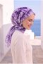 سلسلة الأوشحة الزهرية باللون الأرجواني الفاتح - 2