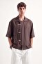 Relaxed Shirt with Coffee Cap Detail