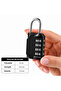 Password Padlock 2 Pack Durable Carbon Steel 4 Digit Luggage Suitcase Cabinet Lock - 7