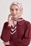 وشاح نايدا منقوش 8039 - أحمر كلاريت إكرو - 2