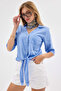 Linen Front-Tie Shirt - 1600 - 6