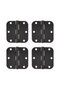Four 3.5-inch heavy-duty shed door hinges, strip hinges, suitable for wooden sheds, barns, fences, swing gates, and patio doors.
