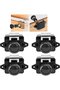 Push-button locks - 4-pack - Cabinet locks with push-button operation - Suitable for campervans, boats, RVs, and cabinet doors - Black