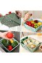 Foldable Kitchen Sieve and Storage Basket for Vegetables and Fruit Green - 2