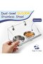 Birdcage feeder, acrylic hanging bird feeder and waterer with non-slip perch, suitable for parrots and other small animals - A - 4