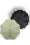Rounded corner puncture-resistant umbrella with reflective strips, lightweight and UV-protective, fiberglass ribs, 8 ribs, unisex - green - 3