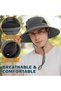 UV-protective wide-brimmed waterproof folding hat for men and women, suitable for hiking, gardening, wildlife parks, and as a liner. - 4