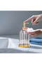 Hand sanitizer dispenser, refillable plastic pump bottle, 450ml smooth surface container, for bathroom, kitchen countertops, and sinks, clear - 4