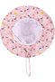 Baby Girl UPF 50+ UV Sun Hat - Toddler Summer Cotton Beach Hat with Adjustable Chin Strap (Pink Floral, 52cm) - 6
