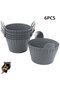 Grey 6-Piece Silicone Muffin Egg Baking Mold Set 7x9x5.5 cm