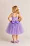 Girl's Tulle Bow Special Occasion Graduation and Birthday Dress - 2