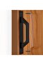 2-Pack Black Metal Barn Door Handles with Screws for Sliding Doors & Cabinets (200x25mm) - 2