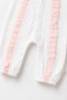 Baby Girl Muslin Lace Detailed Jumpsuit and Headband Set - 3