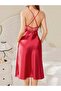 Satin Dowry Dress Shiny Nightgown - 2