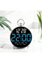 Digital Desktop Dual Alarm Clock USB Rechargeable LED Clock for Children Adults Bedroom Bedside Table Desk Classroom Dorm Blue - 3