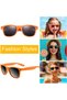 12-pack sunglasses for school parties, bulk sunglasses for birthday parties, beach and pool parties (orange) - 3
